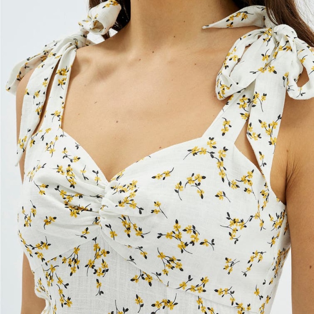 MinkPink Teagan Sweatheart Midi Dress